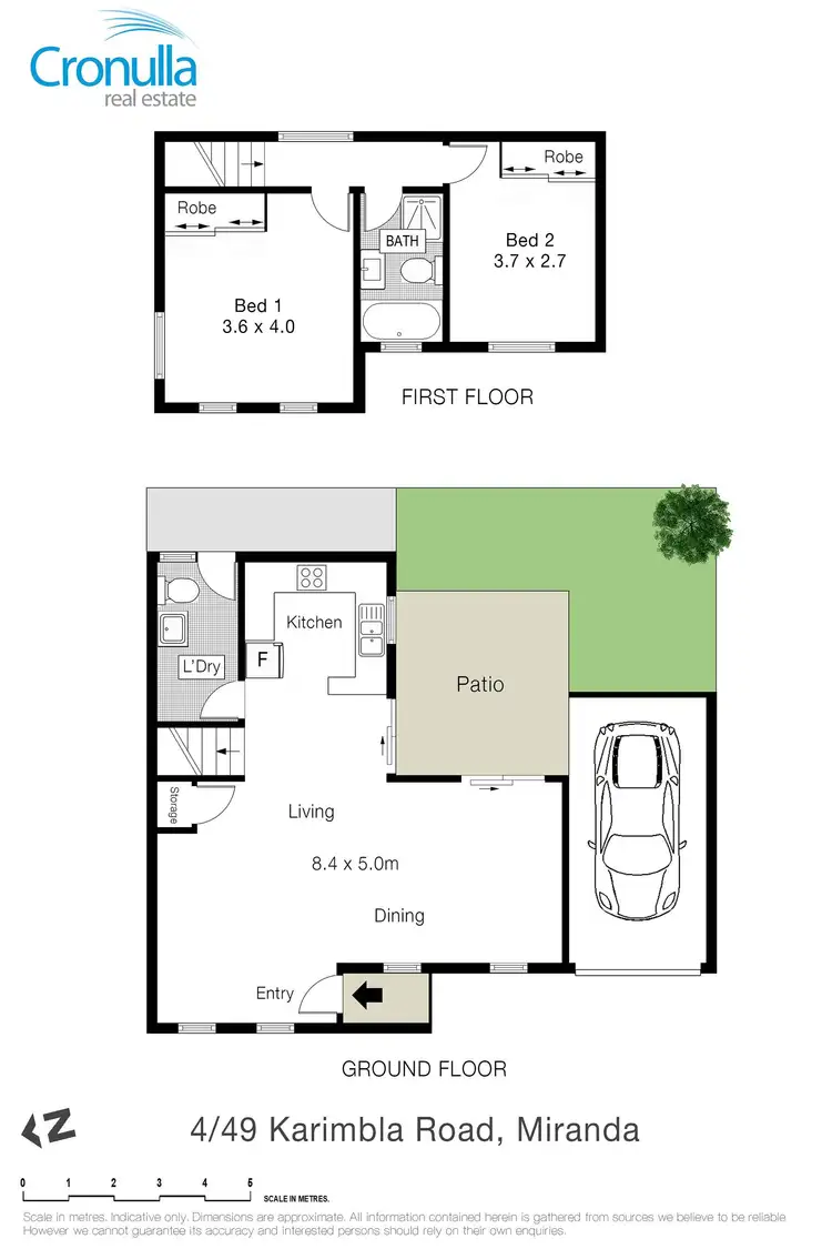 Floorplan of Homely townhouse listing, 4/49 Karimbla Road, Miranda NSW 2228