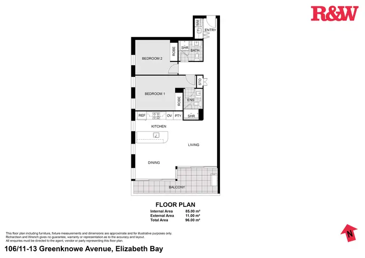 Floorplan of Homely apartment listing, 106/11-13 Greenknowe Avenue, Elizabeth Bay NSW 2011