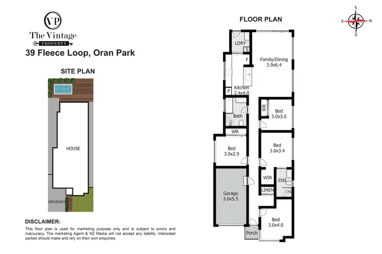 Floorplan of Homely house listing, 39 Fleece Loop, Oran Park NSW 2570