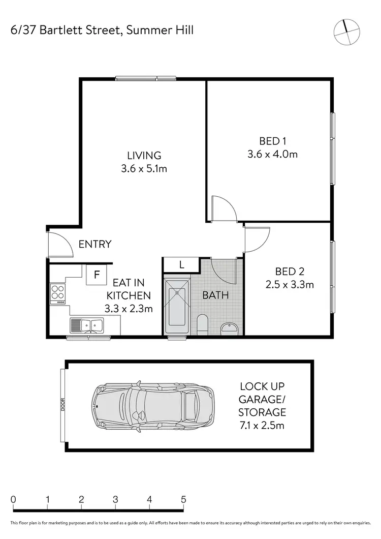 Floorplan of Homely unit listing, 6/37 Bartlett Street, Summer Hill NSW 2130