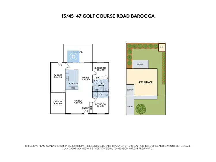 Floorplan of Homely unit listing, 13/45-47 Golf Course Road, Barooga NSW 3644