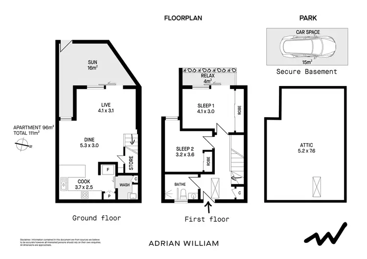 Floorplan of Homely townhouse listing, 39/150 Wigram Road, Forest Lodge NSW 2037