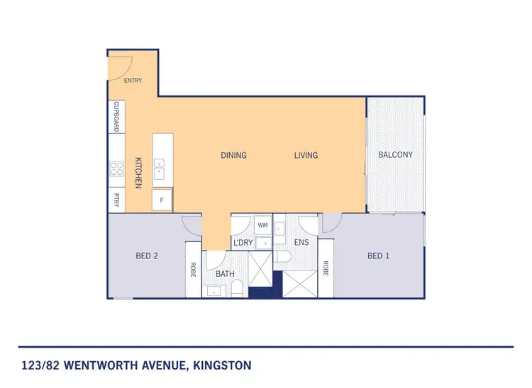 Floorplan of Homely apartment listing, 123/82 Wentworth Avenue, Kingston ACT 2604