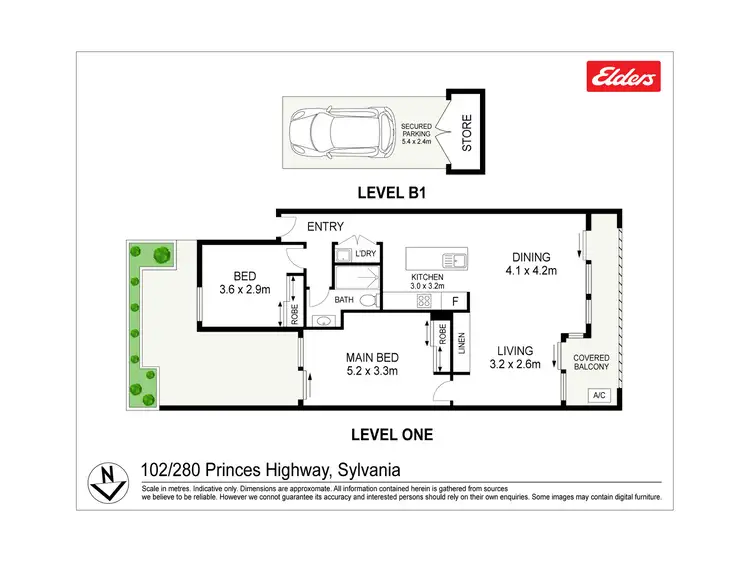 Floorplan of Homely apartment listing, 102/280 Princes Highway, Sylvania NSW 2224