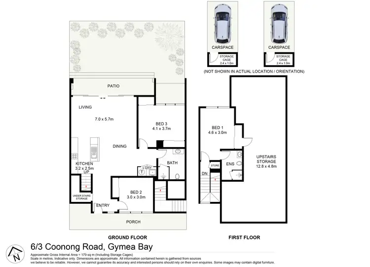 Floorplan of Homely townhouse listing, 6/3 Coonong Road, Gymea Bay NSW 2227