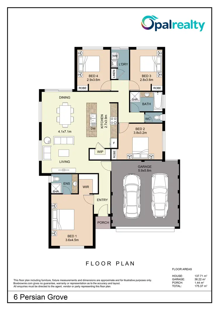 Floorplan of Homely house listing, 6 Persian Grove, Karnup WA 6176