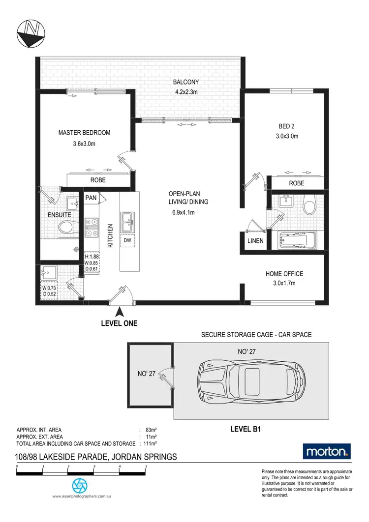 Floorplan of Homely apartment listing, 108/98 Lakeside Parade, Jordan Springs NSW 2747