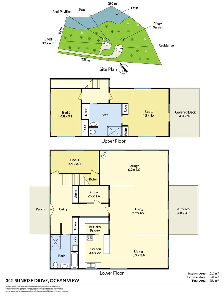 Floorplan of Homely house listing, 345 Sunrise Drive, Ocean View QLD 4521