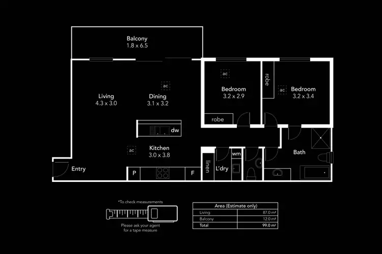 Floorplan of Homely apartment listing, 209/25 Warner Avenue, Findon SA 5023