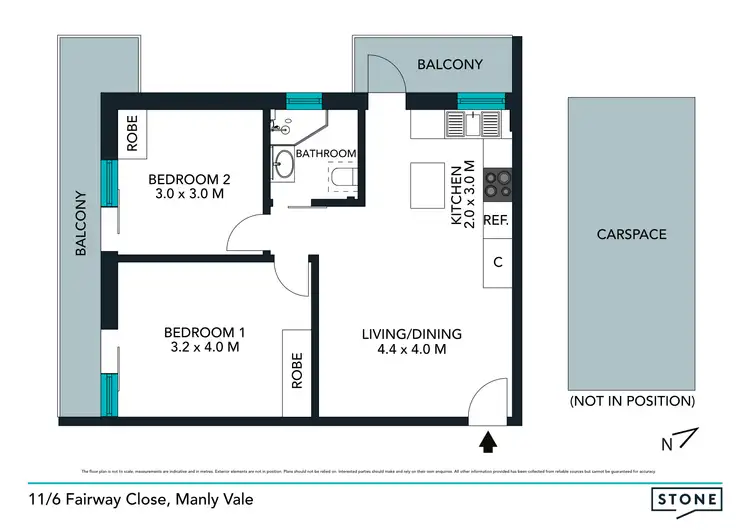 Floorplan of Homely apartment listing, 11/6 Fairway Close, Manly Vale NSW 2093