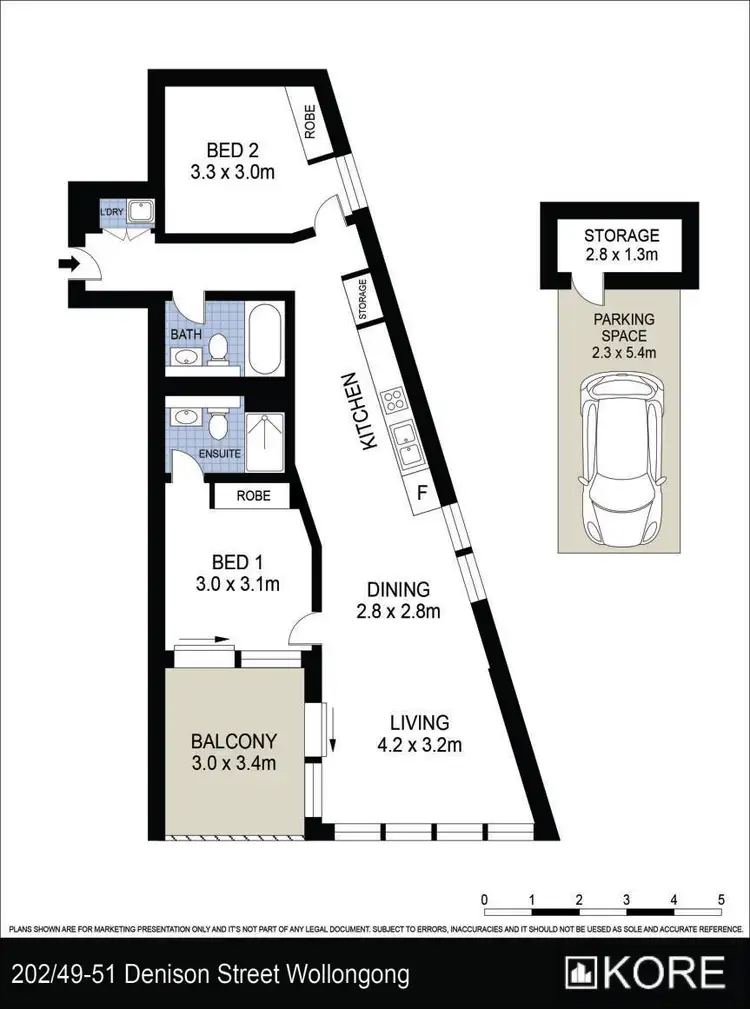 Floorplan of Homely apartment listing, 202/49 Denison Street, Wollongong NSW 2500