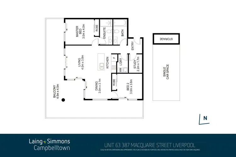 Floorplan of Homely apartment listing, 63/387 Macquarie Street, Liverpool NSW 2170