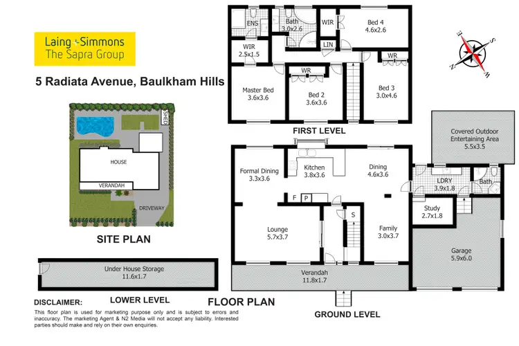 Floorplan of Homely house listing, 5 Radiata Avenue, Baulkham Hills NSW 2153