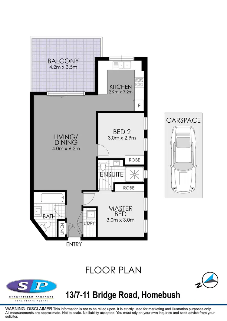 Floorplan of Homely apartment listing, 13/7-11 Bridge Road, Homebush NSW 2140