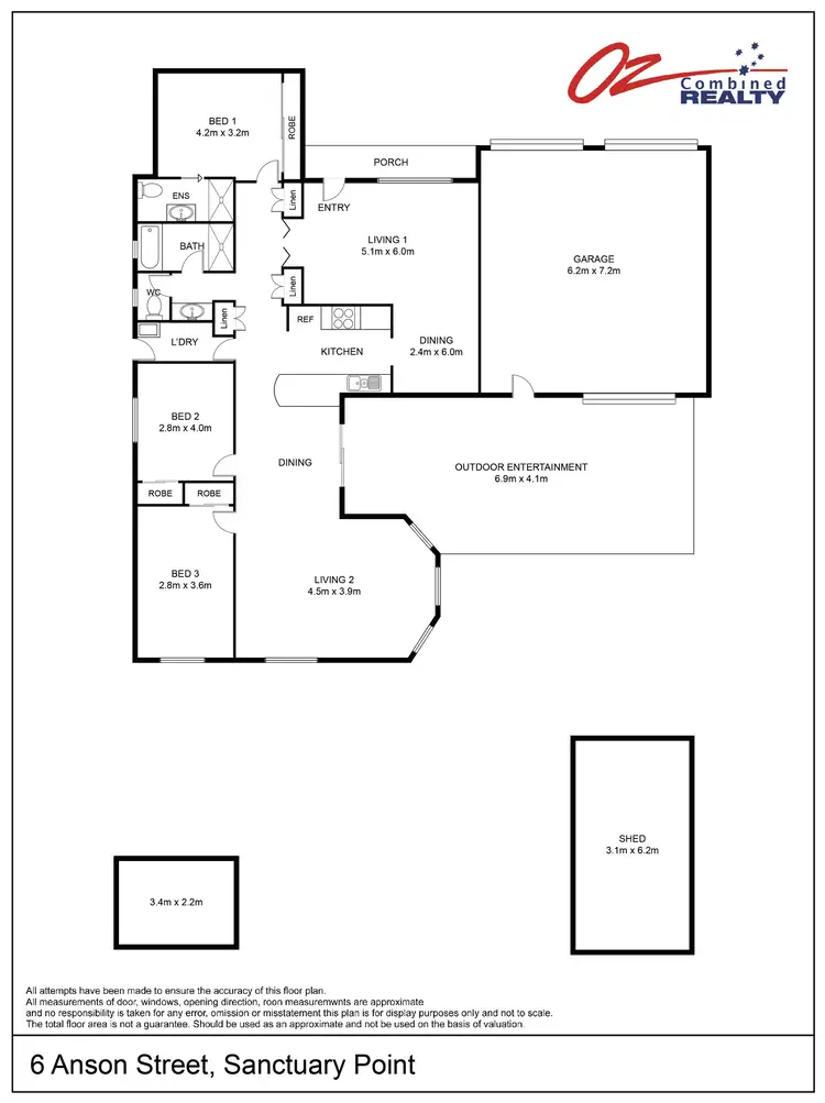 Floorplan of Homely house listing, 6 Anson Street, Sanctuary Point NSW 2540