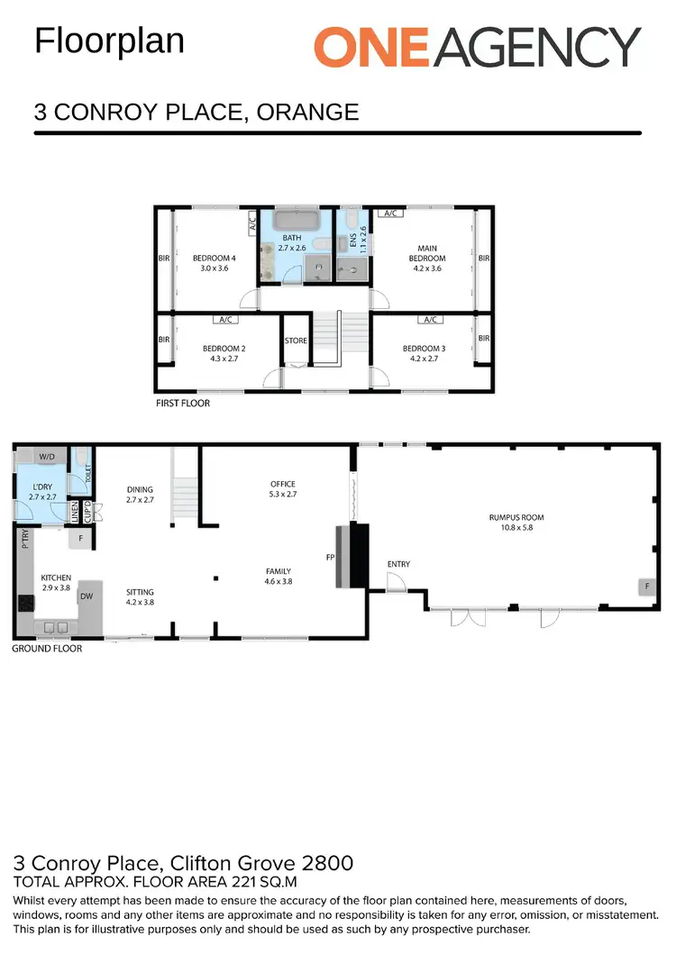 Floorplan of Homely house listing, 3 Conroy Place, Clifton Grove NSW 2800