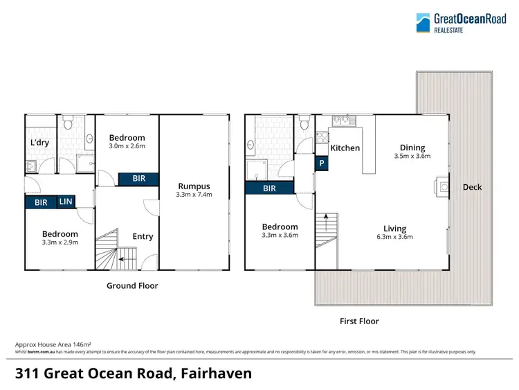 Floorplan of Homely house listing, 311 Great Ocean Road, Fairhaven VIC 3231