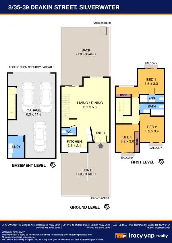 Floorplan of Homely townhouse listing, 8/35 Deakin Street, Silverwater NSW 2128