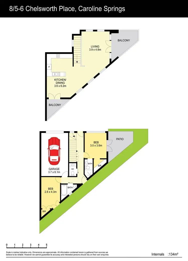 Floorplan of Homely townhouse listing, 6/5-6 Chelsworth Place, Caroline Springs VIC 3023