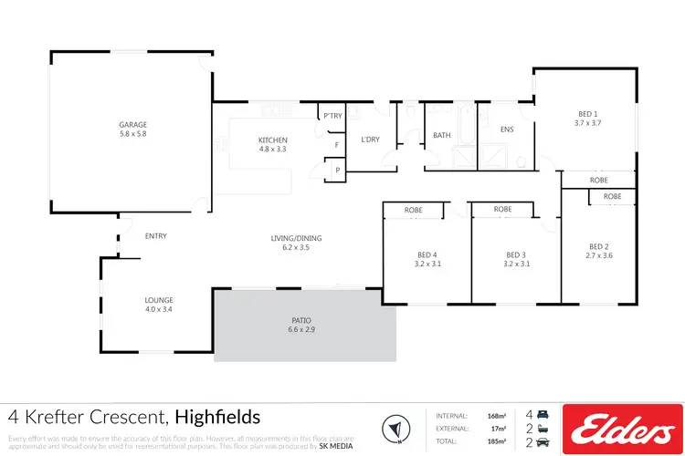 Floorplan of Homely house listing, 4 Krefter Crescent, Highfields QLD 4352