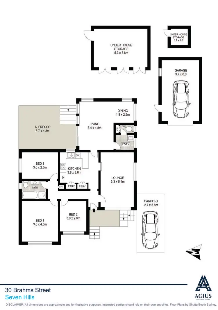 Floorplan of Homely house listing, 30 Brahms Street, Seven Hills NSW 2147