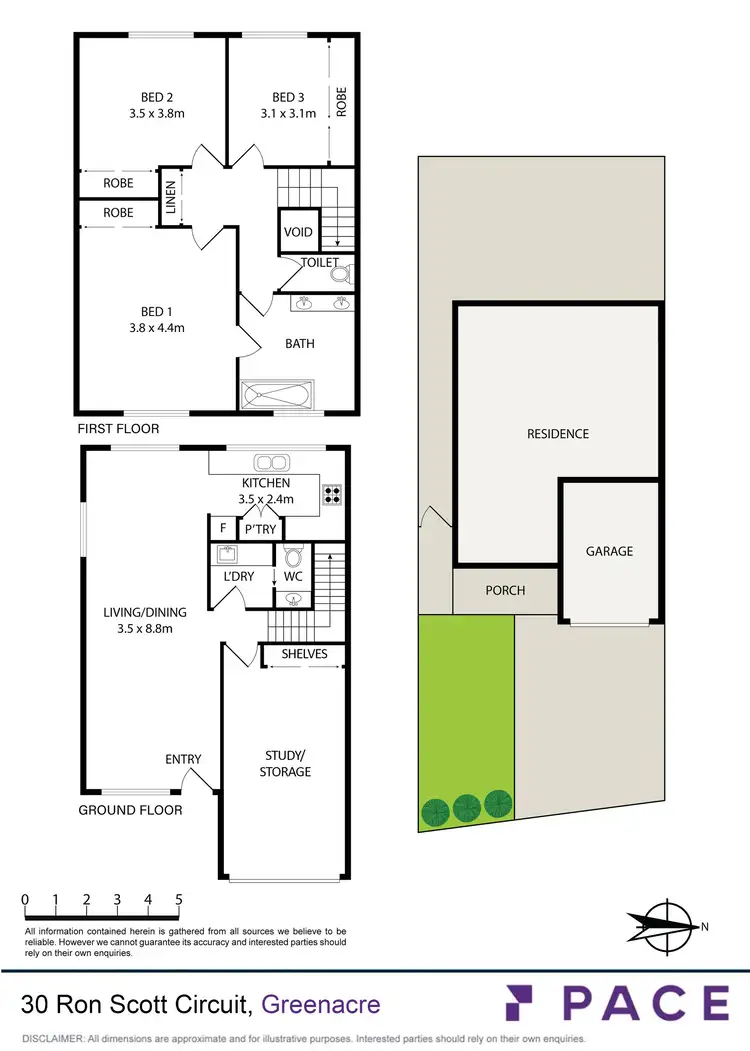 Floorplan of Homely semi-detached listing, 30 Ron Scott Circuit, Greenacre NSW 2190