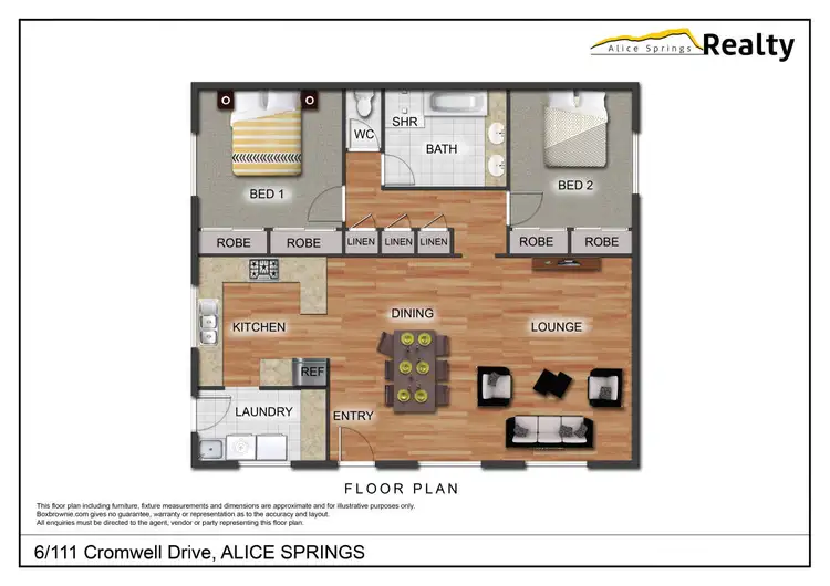 Floorplan of Homely unit listing, 10/111 Cromwell Drive, Desert Springs NT 870