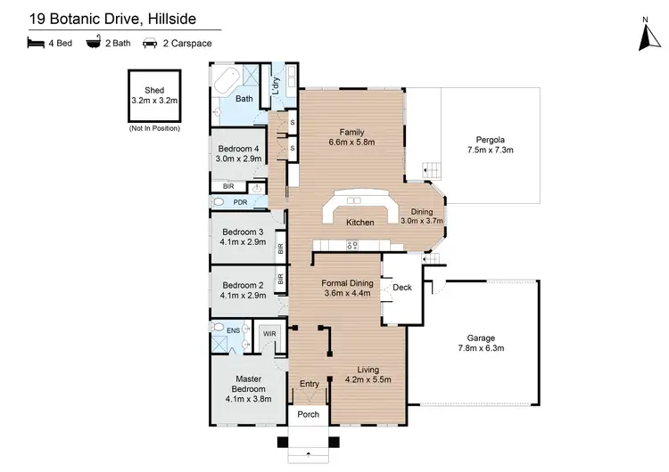 Floorplan of Homely house listing, 19 Botanic Drive, Hillside VIC 3037