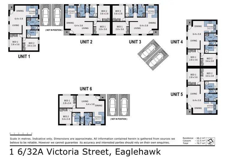 Floorplan of Homely block of units listing, UNITS 1-6/32a Victoria Street, Eaglehawk VIC 3556