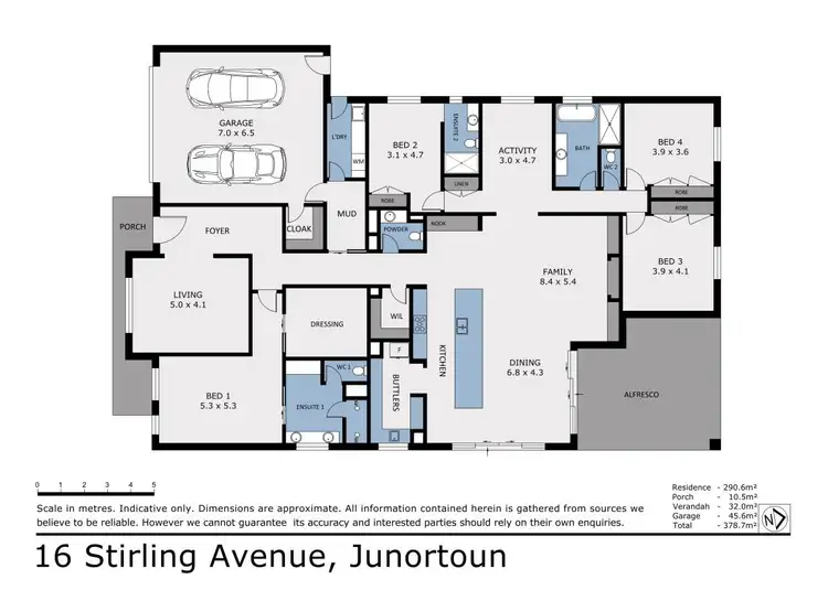 Floorplan of Homely house listing, 16 Stirling Avenue, Junortoun VIC 3551