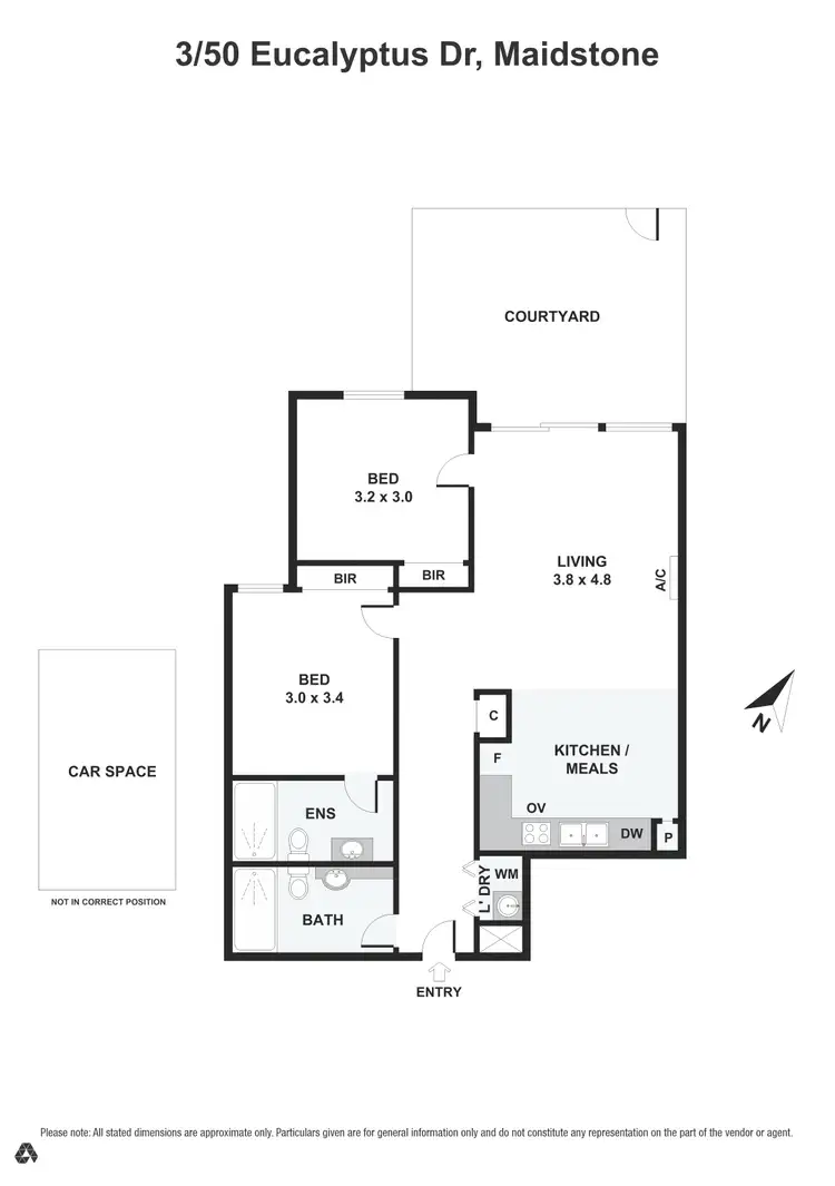 Floorplan of Homely apartment listing, 3/50 Eucalyptus Drive, Maidstone VIC 3012