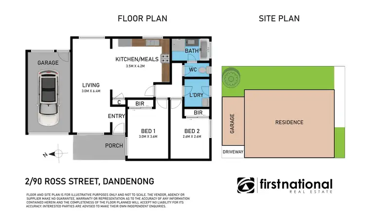 Floorplan of Homely unit listing, 2/90 Ross Street, Dandenong VIC 3175