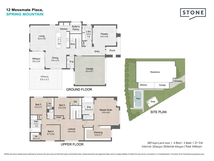 Floorplan of Homely house listing, 12 Messmate Place, Spring Mountain QLD 4300