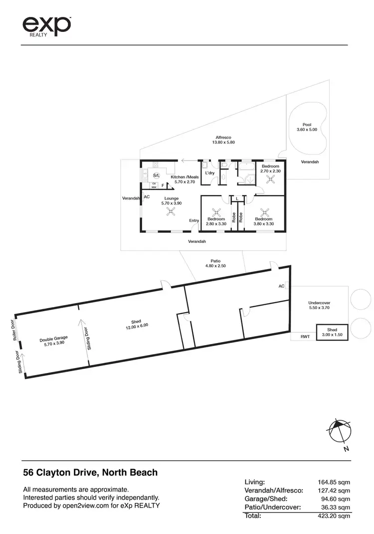 Floorplan of Homely house listing, 56 Clayton Drive, North Beach SA 5556
