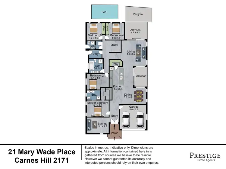 Floorplan of Homely house listing, 21 Mary Wade Place, Carnes Hill NSW 2171