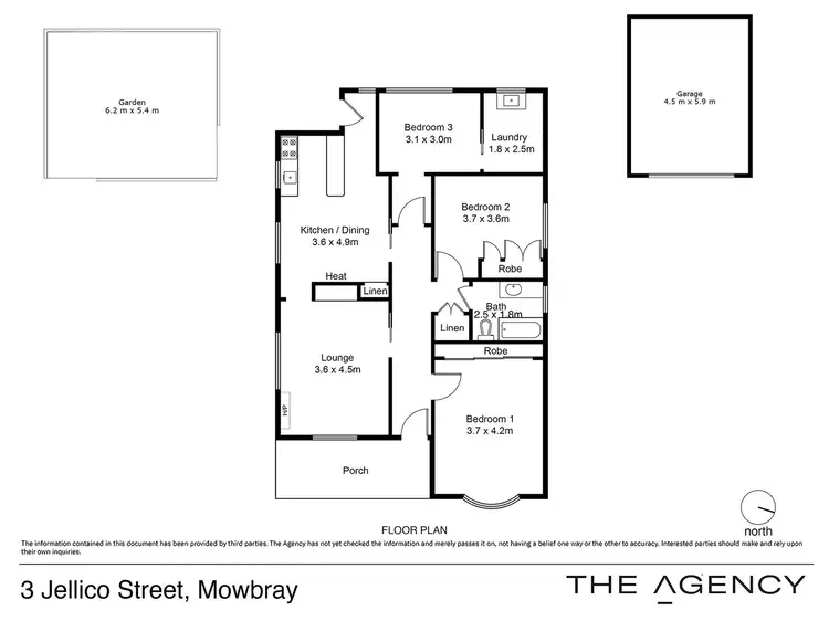 Floorplan of Homely house listing, 3 Jellico Street, Mowbray TAS 7248