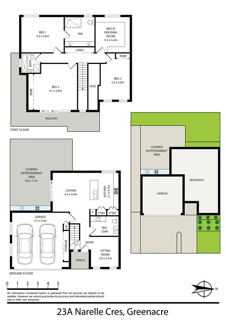 Floorplan of Homely semi-detached listing, 23A Narelle Crescent, Greenacre NSW 2190