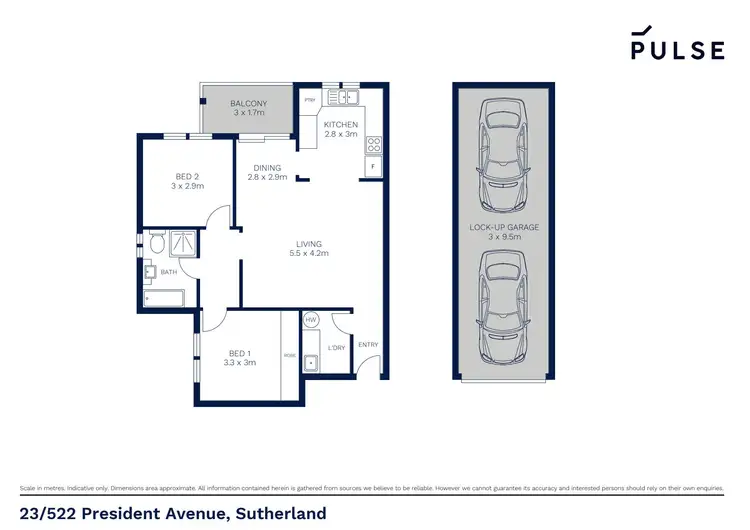Floorplan of Homely apartment listing, 23/522-528 President Avenue, Sutherland NSW 2232