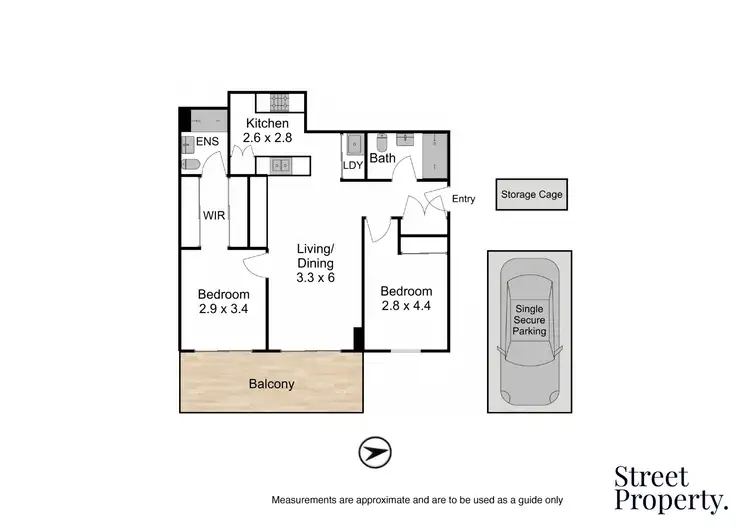 Floorplan of Homely apartment listing, 104/300 Brunker Road, Adamstown NSW 2289