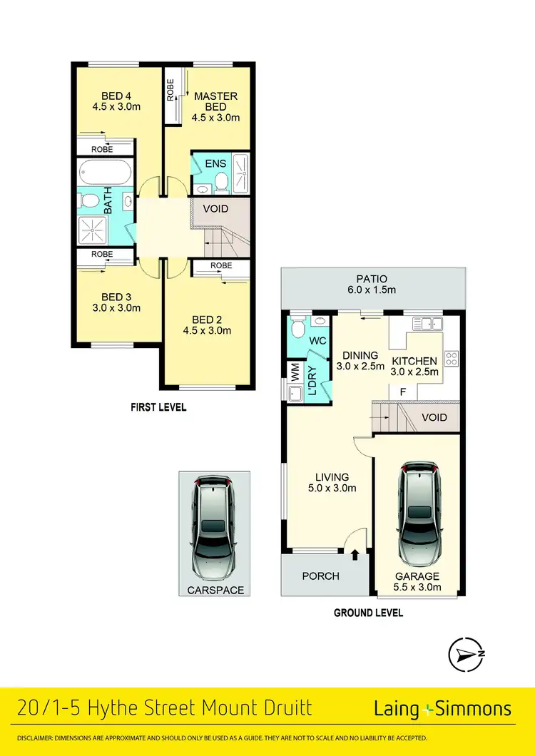 Floorplan of Homely townhouse listing, 20/1-5 Hythe Street, Mount Druitt NSW 2770