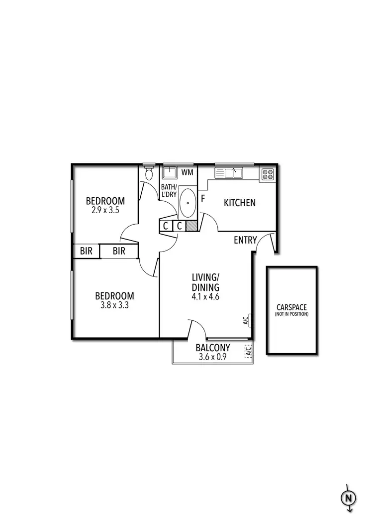 Floorplan of Homely apartment listing, 1/44 Elphin Grove, Hawthorn VIC 3122