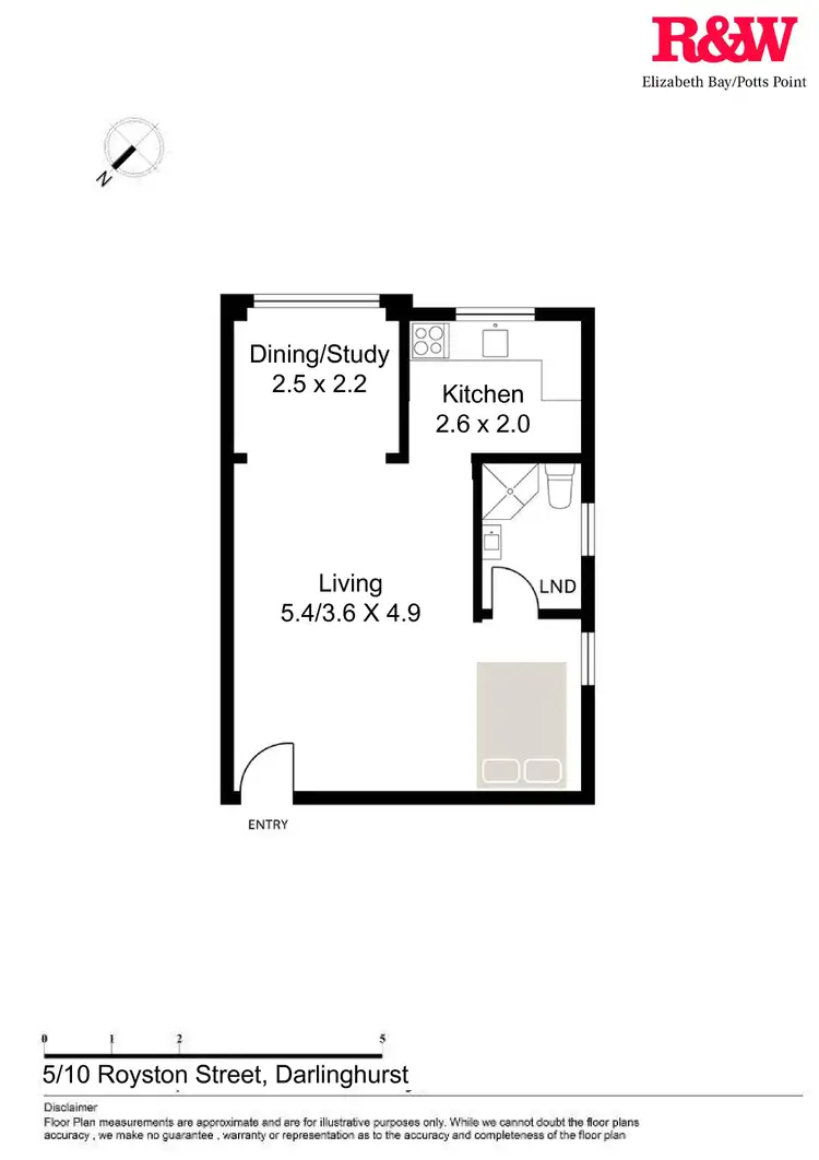 Floorplan of Homely apartment listing, 5/10 Royston Street, Darlinghurst NSW 2010