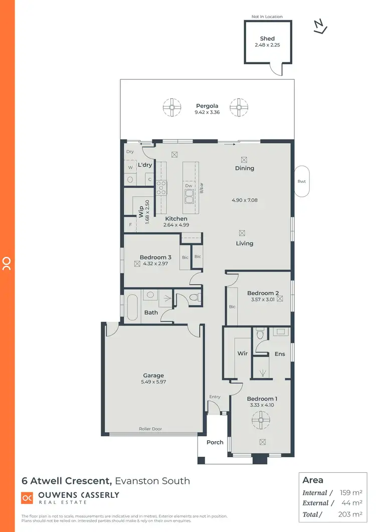 Floorplan of Homely house listing, 6 Atwell Crescent, Evanston South SA 5116