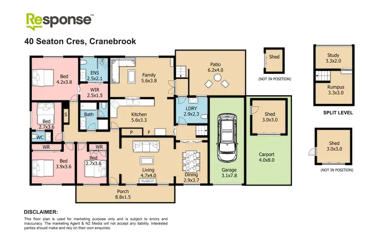 Floorplan of Homely house listing, 40 Seaton Crescent, Cranebrook NSW 2749