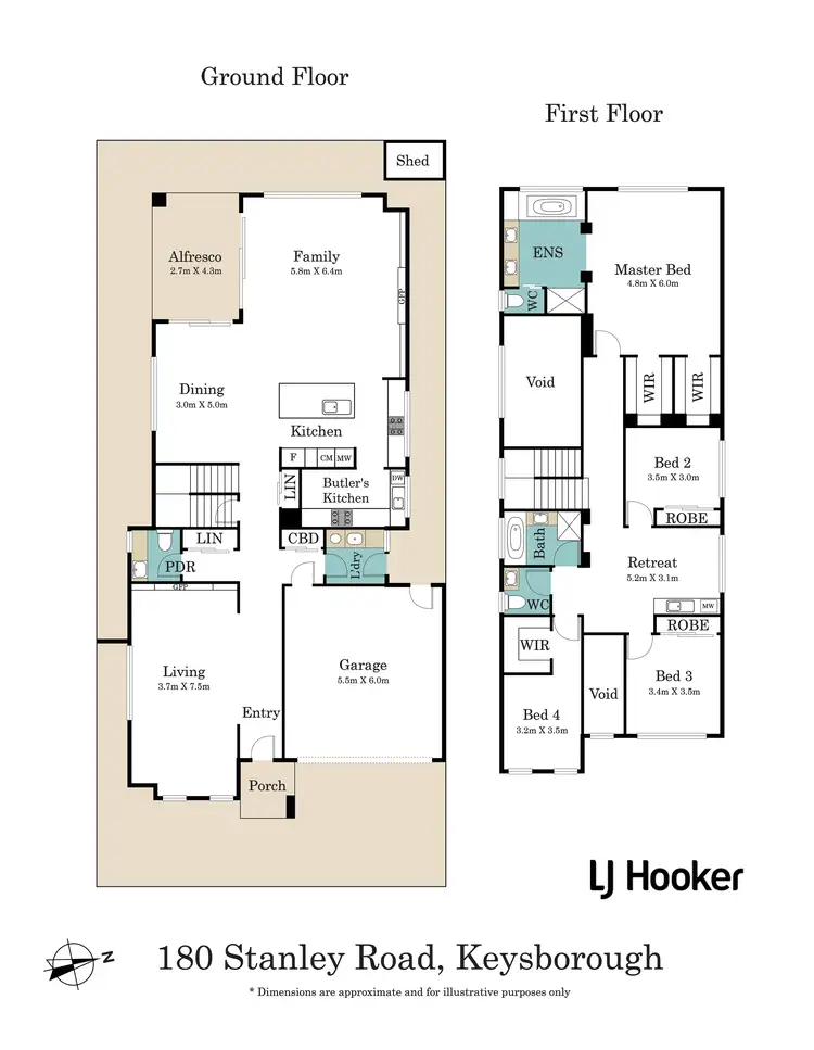 Floorplan of Homely house listing, 180 Stanley Road, Keysborough VIC 3173