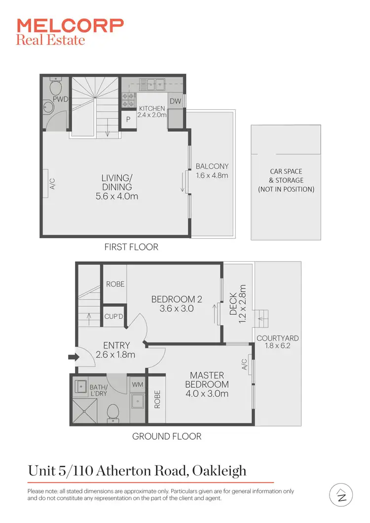 Floorplan of Homely townhouse listing, 5/110 Atherton Road, Oakleigh VIC 3166