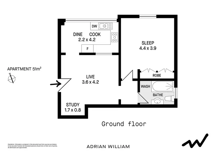 Floorplan of Homely apartment listing, 2/26 Chester Street, Petersham NSW 2049