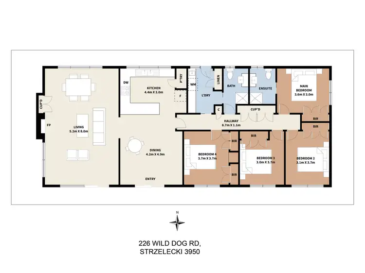 Floorplan of Homely rural property listing, 226 Wild Dog Road, Strzelecki VIC 3950