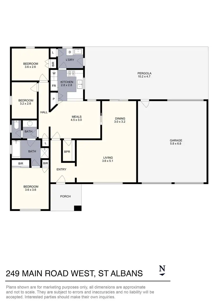 Floorplan of Homely house listing, 249 Main Road West, St Albans VIC 3021