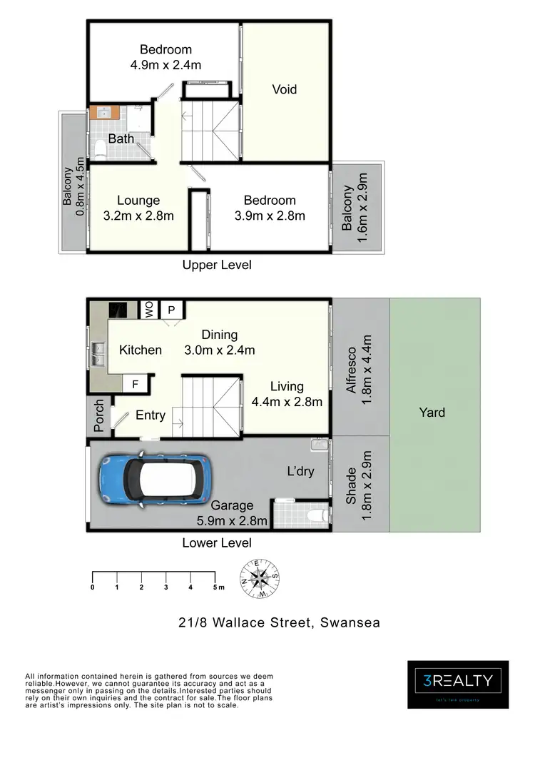 Floorplan of Homely townhouse listing, 21/8 Wallace Street, Swansea NSW 2281